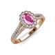 3 - Raisa Desire Pink Sapphire and Diamond Halo Engagement Ring 