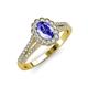 3 - Raisa Desire Tanzanite and Diamond Halo Engagement Ring 