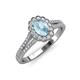 3 - Raisa Desire Aquamarine and Diamond Halo Engagement Ring 
