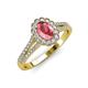 3 - Raisa Desire Pink Tourmaline and Diamond Halo Engagement Ring 