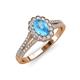 3 - Raisa Desire Blue Topaz and Diamond Halo Engagement Ring 