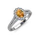 3 - Raisa Desire Citrine and Diamond Halo Engagement Ring 