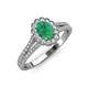 3 - Raisa Desire Emerald and Diamond Halo Engagement Ring 