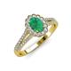 3 - Raisa Desire Emerald and Diamond Halo Engagement Ring 