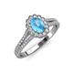 3 - Raisa Desire Blue Topaz and Diamond Halo Engagement Ring 