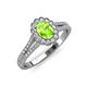 3 - Raisa Desire Peridot and Diamond Halo Engagement Ring 
