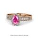 1 - Amaya Desire Pink Sapphire and Diamond Halo Engagement Ring 