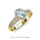 3 - Amaya Desire Aquamarine and Diamond Halo Engagement Ring 