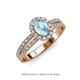 3 - Amaya Desire Aquamarine and Diamond Halo Engagement Ring 