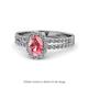 1 - Amaya Desire Pink Tourmaline and Diamond Halo Engagement Ring 