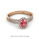 2 - Amaya Desire Pink Tourmaline and Diamond Halo Engagement Ring 