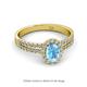 2 - Amaya Desire Blue Topaz and Diamond Halo Engagement Ring 