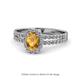 1 - Amaya Desire Citrine and Diamond Halo Engagement Ring 