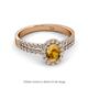 2 - Amaya Desire Citrine and Diamond Halo Engagement Ring 