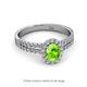 2 - Amaya Desire Peridot and Diamond Halo Engagement Ring 