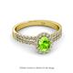 2 - Amaya Desire Peridot and Diamond Halo Engagement Ring 
