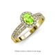 3 - Amaya Desire Peridot and Diamond Halo Engagement Ring 