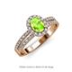 3 - Amaya Desire Peridot and Diamond Halo Engagement Ring 