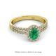 2 - Amaya Desire Emerald and Diamond Halo Engagement Ring 