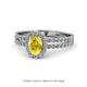 1 - Amaya Desire Yellow Sapphire and Diamond Halo Engagement Ring 
