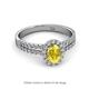2 - Amaya Desire Yellow Sapphire and Diamond Halo Engagement Ring 