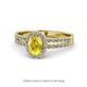 1 - Amaya Desire Yellow Sapphire and Diamond Halo Engagement Ring 