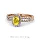 1 - Amaya Desire Yellow Sapphire and Diamond Halo Engagement Ring 