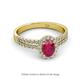 2 - Amaya Desire Ruby and Diamond Halo Engagement Ring 