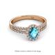 2 - Amaya Desire London Blue Topaz and Diamond Halo Engagement Ring 