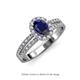 3 - Amaya Desire Blue Sapphire and Diamond Halo Engagement Ring 