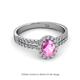 2 - Amaya Desire Pink Sapphire and Diamond Halo Engagement Ring 