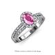 3 - Amaya Desire Pink Sapphire and Diamond Halo Engagement Ring 