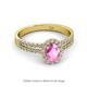 2 - Amaya Desire Pink Sapphire and Diamond Halo Engagement Ring 