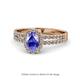1 - Amaya Desire Tanzanite and Diamond Halo Engagement Ring 