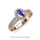 3 - Amaya Desire Tanzanite and Diamond Halo Engagement Ring 