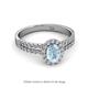 2 - Amaya Desire Aquamarine and Diamond Halo Engagement Ring 