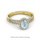 2 - Amaya Desire Aquamarine and Diamond Halo Engagement Ring 