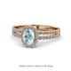 1 - Amaya Desire Aquamarine and Diamond Halo Engagement Ring 