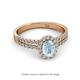 2 - Amaya Desire Aquamarine and Diamond Halo Engagement Ring 