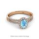 2 - Amaya Desire Blue Topaz and Diamond Halo Engagement Ring 