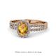 1 - Amaya Desire Citrine and Diamond Halo Engagement Ring 