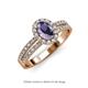 3 - Amaya Desire Iolite and Diamond Halo Engagement Ring 