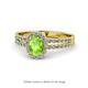 1 - Amaya Desire Peridot and Diamond Halo Engagement Ring 