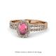 1 - Amaya Desire Rhodolite Garnet and Diamond Halo Engagement Ring 