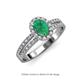 3 - Amaya Desire Emerald and Diamond Halo Engagement Ring 