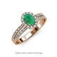 3 - Amaya Desire Emerald and Diamond Halo Engagement Ring 