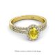 2 - Amaya Desire Yellow Sapphire and Diamond Halo Engagement Ring 
