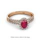 2 - Amaya Desire Ruby and Diamond Halo Engagement Ring 