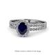 1 - Amaya Desire Blue Sapphire and Diamond Halo Engagement Ring 
