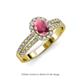 3 - Amaya Desire Rhodolite Garnet and Diamond Halo Engagement Ring 